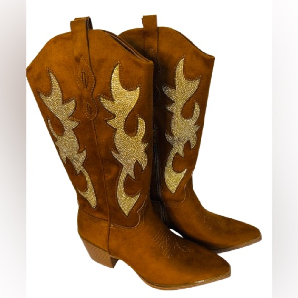 Wild Pair, Women’s, Lucah, Cowboy Boots, size 10M, in Cognac Micro, Very Stylish